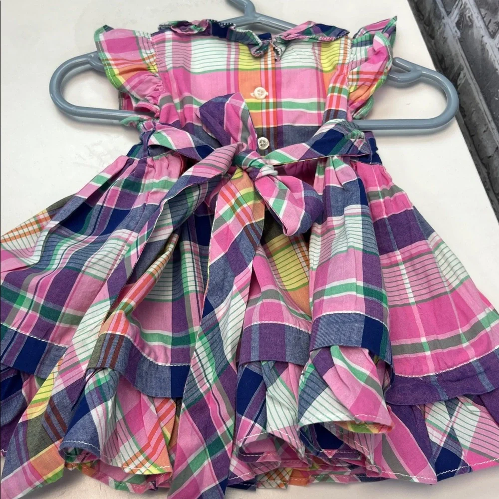 Baby girl's Ralph‎ Lauren Pink and Green Plaid Dress